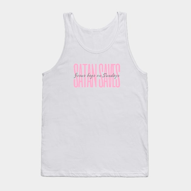 Satan Saves | Pretty Pink | Satanic Tank Top by WearSatan